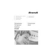 Brandt TF1210 Refrigerator manual cover