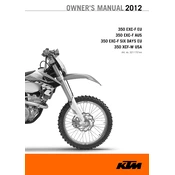 KTM EXC‑F 350 AUS 2012 Motorcycle manual cover