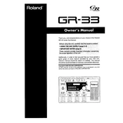 Roland GR-33 manual cover