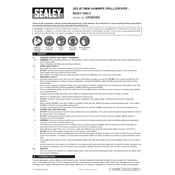 Sealey CP20VDD Drill manual cover