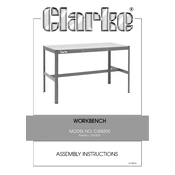 Clarke 7637872 CWB300 Workbench manual cover