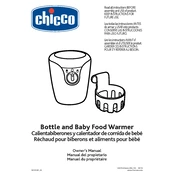 Chicco Electric Bottle Warmer Food Warmer manual cover