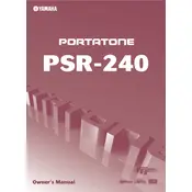 Yamaha PSR-240 Keyboard manual cover