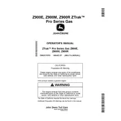 John Deere ZTrak Z900E Mower manual cover