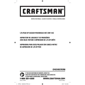 Craftsman CMXEVBE176780 Vacuum manual cover