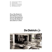 De Dietrich DOP6580X Oven manual cover