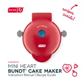 Dash DBCMH100 Mini Heart Bundt Cake Maker manual cover