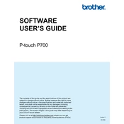 Brother PT-P700 manual cover