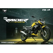 TVS Raider Motorcycle manual cover