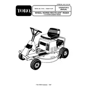 Toro Wheel Horse Recycler 70142 Mower manual cover