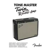 Fender Tone Master Twin Reverb 2274200000 120V 60Hz NA Amplifier manual cover