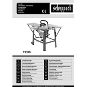 Scheppach TS310 4901305901 Saw manual cover