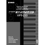 Yamaha PSR-E223 Keyboard manual cover