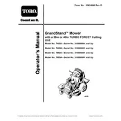 Toro GrandStand 79536 Mower manual cover