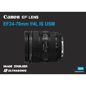 Canon Ultrasonic EF24-70mm f 4L IS USM manual cover