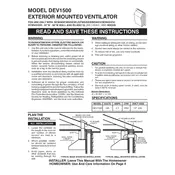 Viking DEV1500 Ventilator manual cover