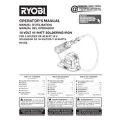 Ryobi P3105 Soldering Iron manual cover