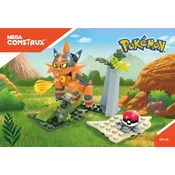 Mega Construx Mattel Pokemon Torracat FPL98 Construction Set manual cover