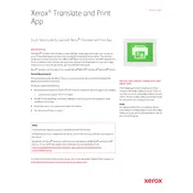 Xerox Translate and Print Application manual cover