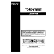 Roland VSR-880 manual cover