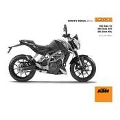 KTM Duke 390 AUS 2013 Motorcycle manual cover