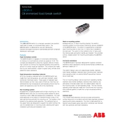 ABB LBOR-II Switch manual cover