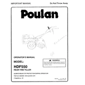 Poulan Pro HDF550 Tiller manual cover