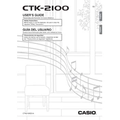 Casio CTK2100 Keyboard manual cover