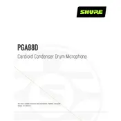 Shure PGA98D Microphone manual cover