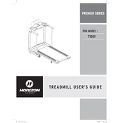 Horizon Fitness T1201 2009 Treadmill manual cover