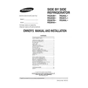 Samsung RS263B Refrigerator manual cover