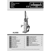 Scheppach HL1050 5905418901 Log Splitter manual cover