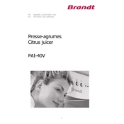 Brandt PA-1400 Juicer manual cover