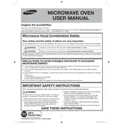 Samsung ME21H9900AS Microwave manual cover