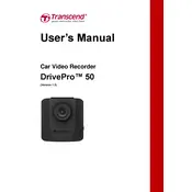 Transcend DrivePro 50 Dashcam manual cover