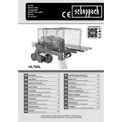 Scheppach HL760L 5905211903 Log Splitter manual cover