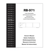 Rotel RB-971 Amplifier manual cover