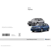 Subaru Impreza 2.0i 4-Door 2013 manual cover