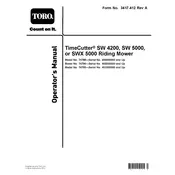 Toro TimeCutter SW 4200 74788 Mower manual cover