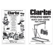 Clarke 7612250 HD50 Heavy Duty Crane manual cover