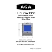 AGA Ludlow ECG Natural Gas Standard Stove manual cover