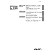 Casio XJ-SK650 Projector manual cover