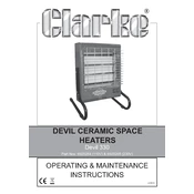 Clarke 6920265 Devil330 230V Ceramic Space Heater manual cover