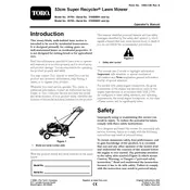 Toro Recycler 53-cm 20793 Mower manual cover