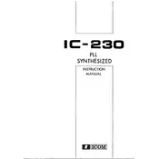 Icom IC-230 Radio manual cover