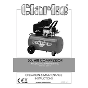 Clarke 2242115 Panther 9 50 Air Compressor manual cover