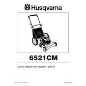 Husqvarna 6521CM 96133000401 Lawn Mower Owner's  manual cover