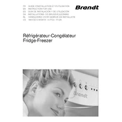 Brandt BFD5827NX Refrigerator manual cover