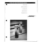 Bose 501 Series V Direct Reflecting Speakers manual cover