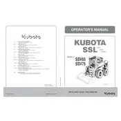 Kubota SSV65 Steer Loader manual cover